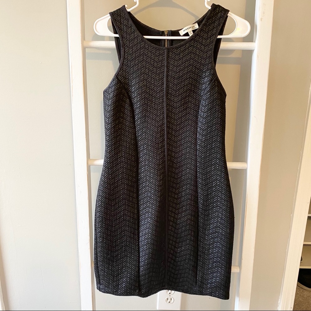 Textured little black dress